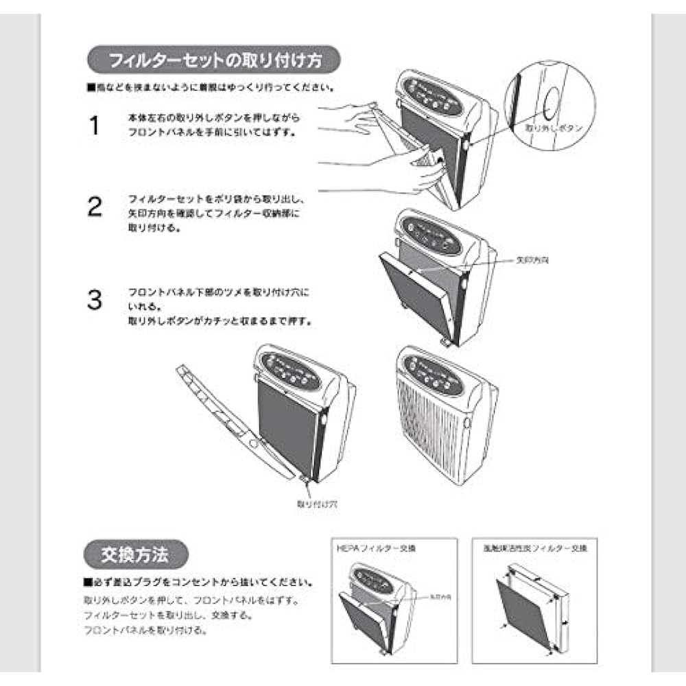 [Replacement] Fullpoint Air Purifier Filter Set (1 HEPA filter x 2 wind catalyst activated carbon filters) AF-HFC65