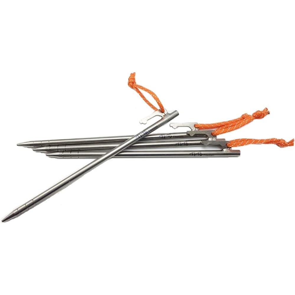 Lynx cabin titanium pegs 35cm 4 pieces 350mm tent pegs titanium pegs pegs locking nails tent peg tent net tent stakes (40)
