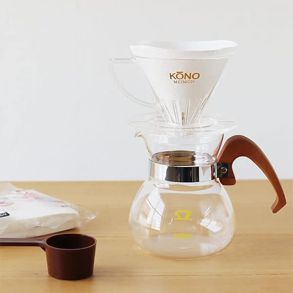 KONO style prestigious dripper set for 2 people Wood handle