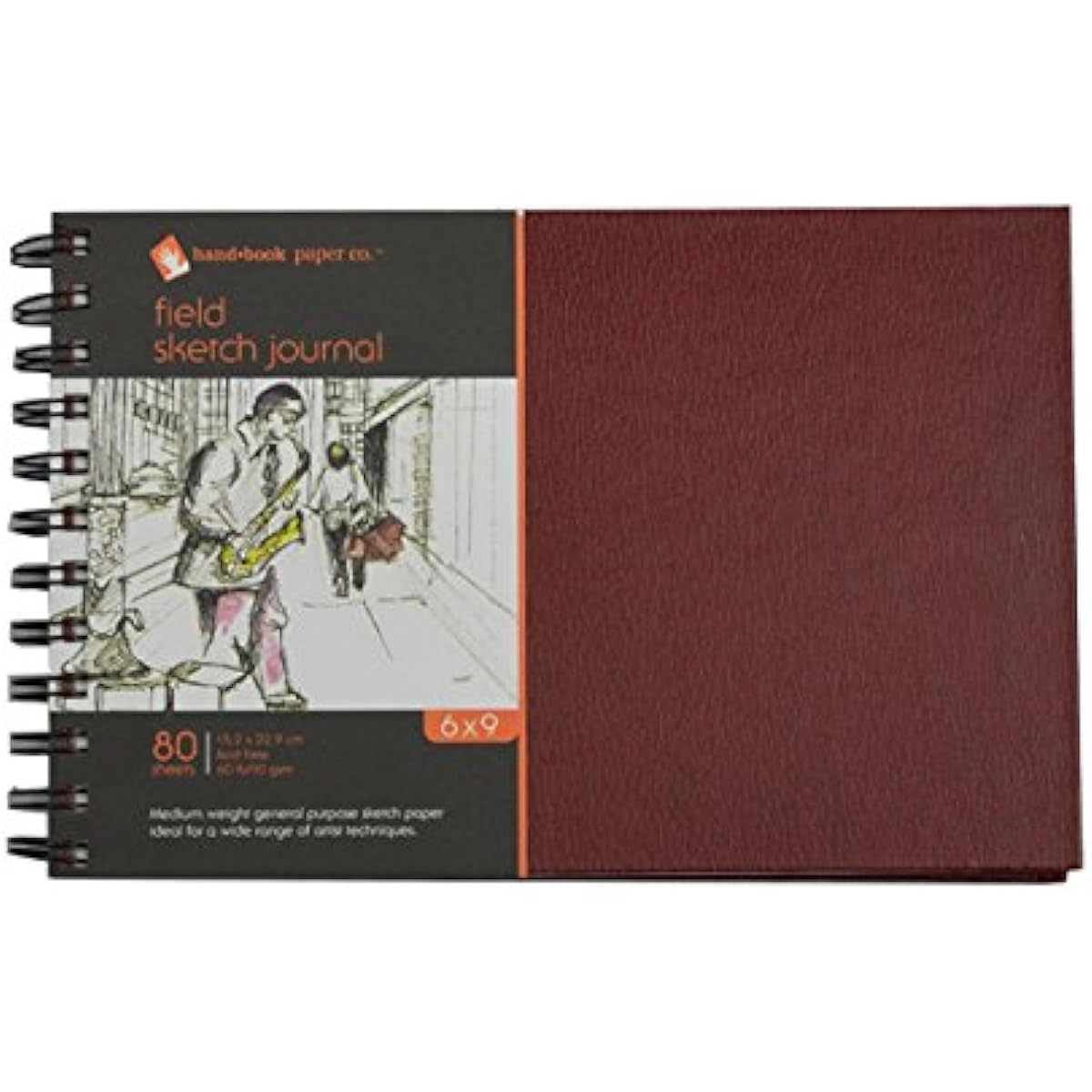 Global Art Materials Field Sketch Artist Journal Hand Book, 6 by 9-Inch by Global Art Materials