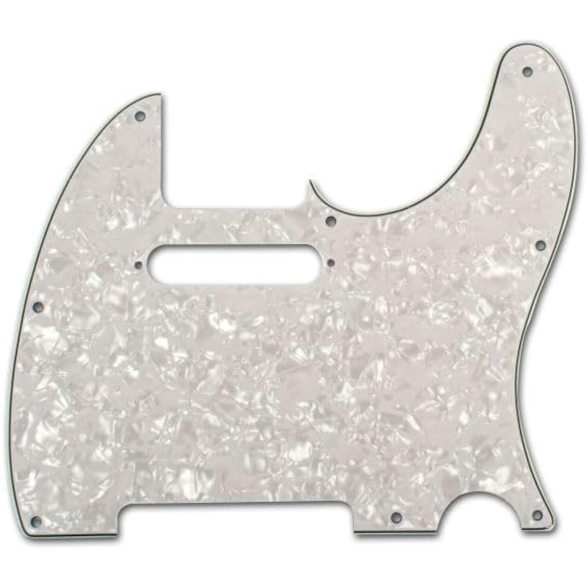 StewMac Telecaster Pickguard Pearloid White Black Mint 4PLY