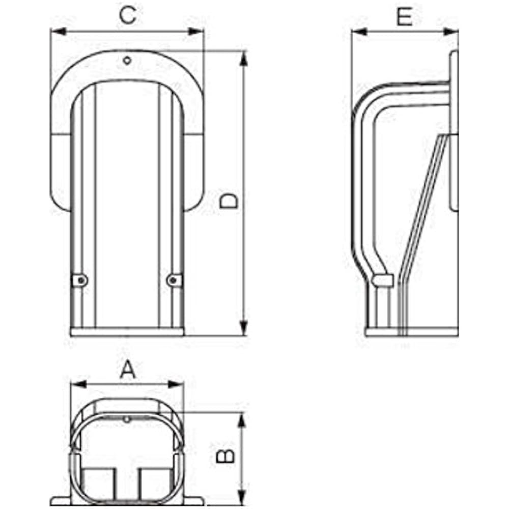 Inaba Denko Plumbing Decorative Cover, Wall Corner, For Extracting from the Wall, Black, 20 Pieces SW-77-K (20)