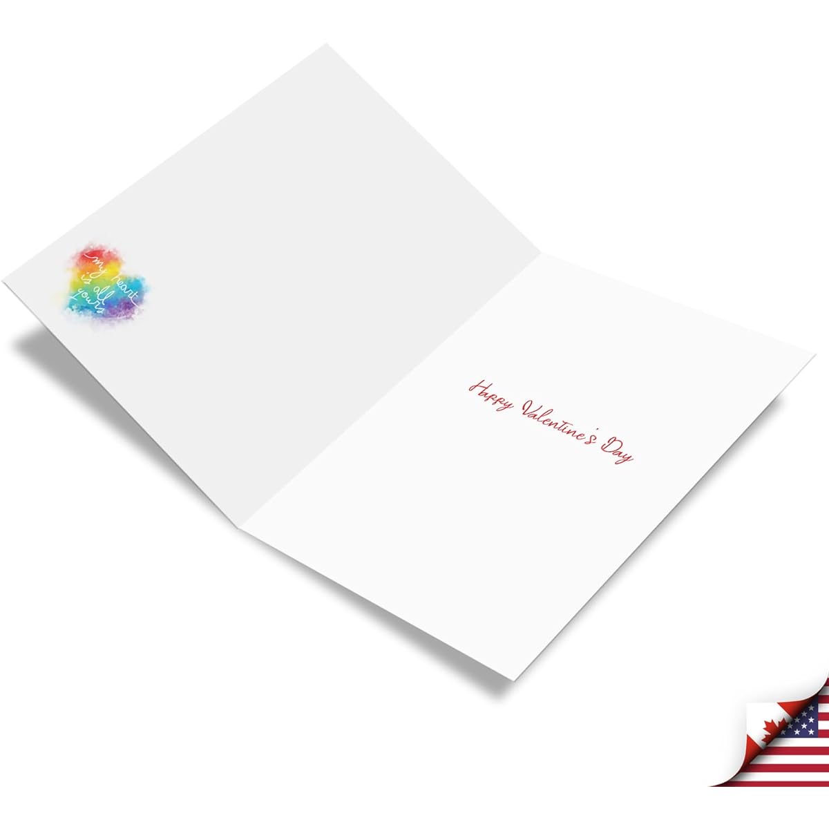 The Best Card Company Reinhart - Valentine's Day Card with Envelope (Letterhead 8.5 x 11") - Watercolor Love J3182BVDG