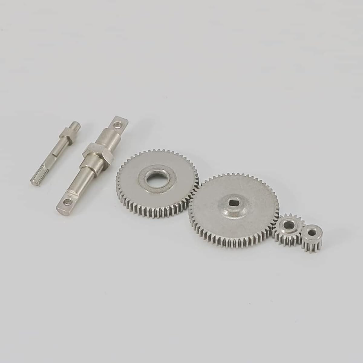 RCAWD Hardened Stainless Steel Input Gear & Main Differential Gear & Motor Pinion Gear & Spur Gear & Main Differential Gear Shaft & Input Gear Shaft for Axial Scx24 Crawler 1 Set