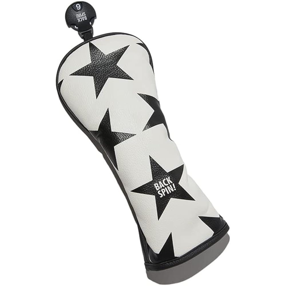 BACK SPIN! STAR PU Head Cover for HYBRID Backspin Star Synthetic Leather Head Cover for Utility Stylish Flashy Cool