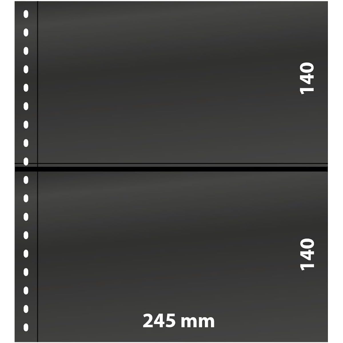 Lindner 02P Stock Book Pages Omnia, Black - Pack of 10