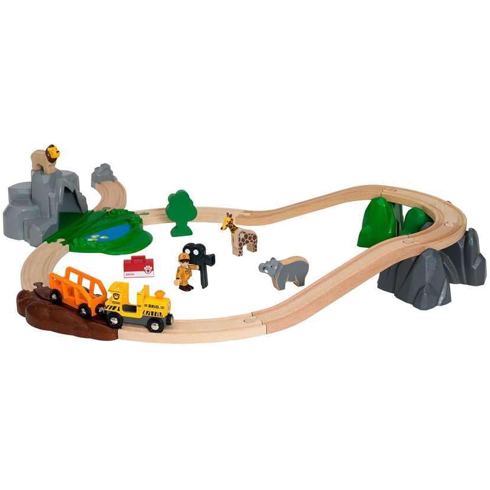 BRIO WORLD Safari Adventure Set [Wooden Rail Toy] 33960