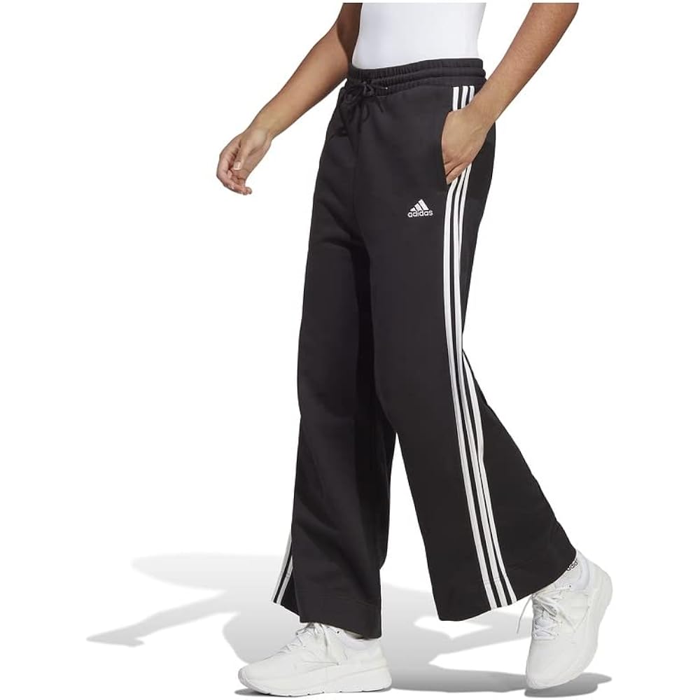 [Adidas] Sweat Pants Essentials 3 Stripes French Terry Wide Pants ENK83 Women's