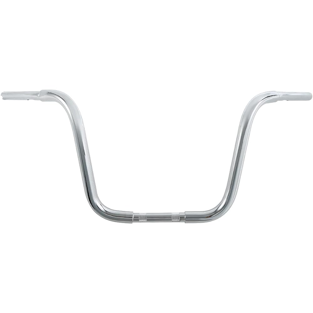 SLMOTO Motorcycle Handlebar 1 1/4" Thick 12" Rise Ape Hanger Handlebar Fit Harley FLST FXST Sportster XL Chrome