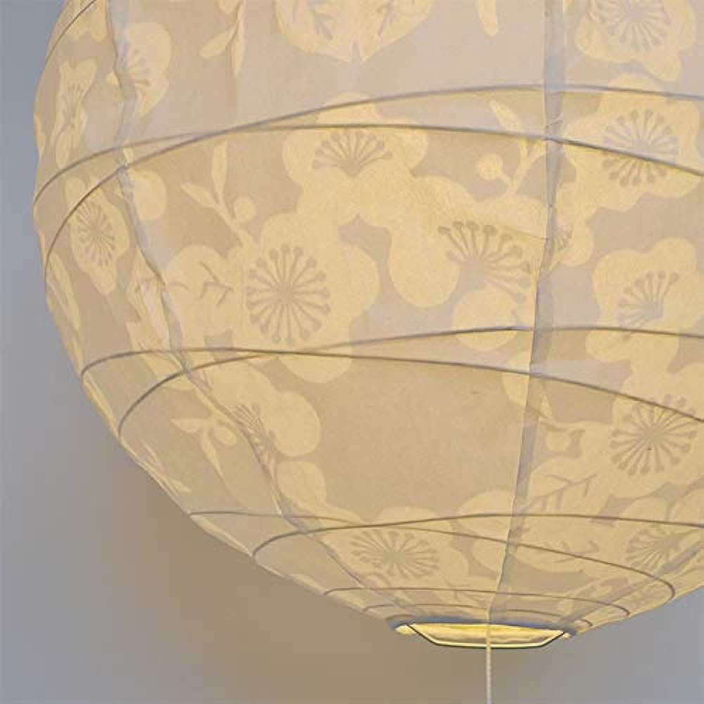 Colorful Design Japanese Lighting Mino Washi Double Lantern Pendant Light 2 Lights [Bulb Sold Separately] PN-45 Openwork Plum Made in Japan Japanese Style Lighting Washi Lighting PN2-45