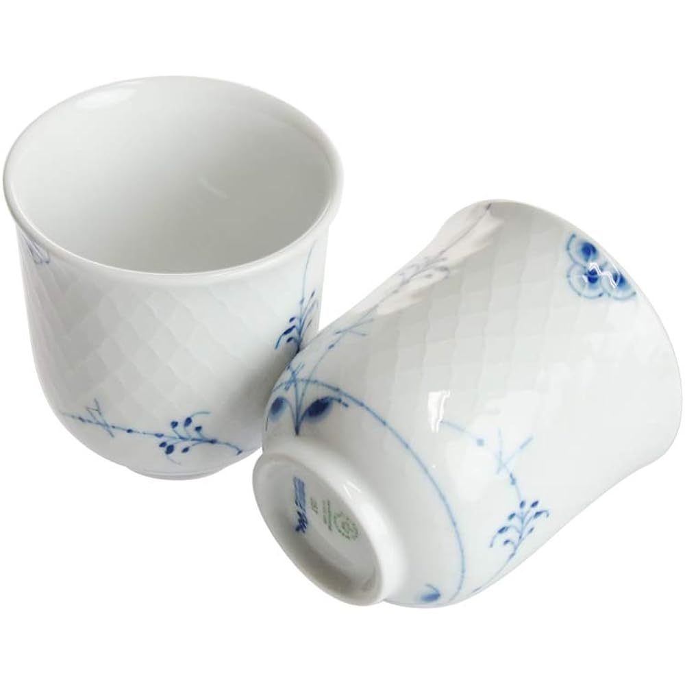 ROYAL COPENHAGEN Mug Blue 200ml [Parallel Import] Blue Palmette 2-500-029 2 pieces