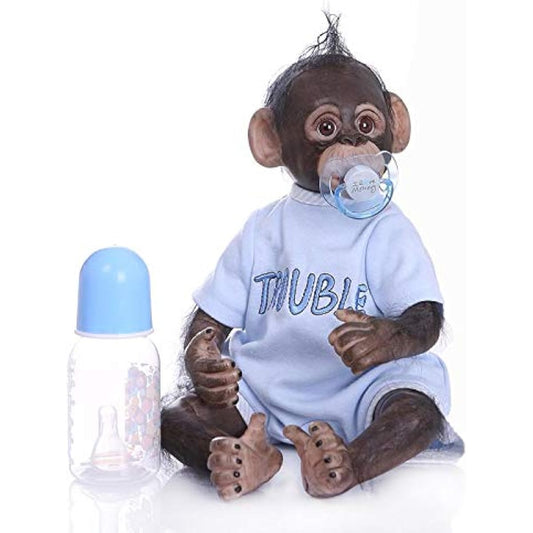 16inch 40cm Bebe Doll Reborn Toddler Monkey Soft Silicone Cotton Body Realistic Cute Baby Toy Monkey 4&Monkey 5