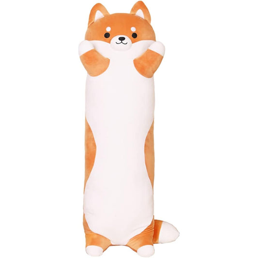 123Arts Shiba Inu Stuffed Pillow Animal Soft Long Throw Pillow Plush Cushion