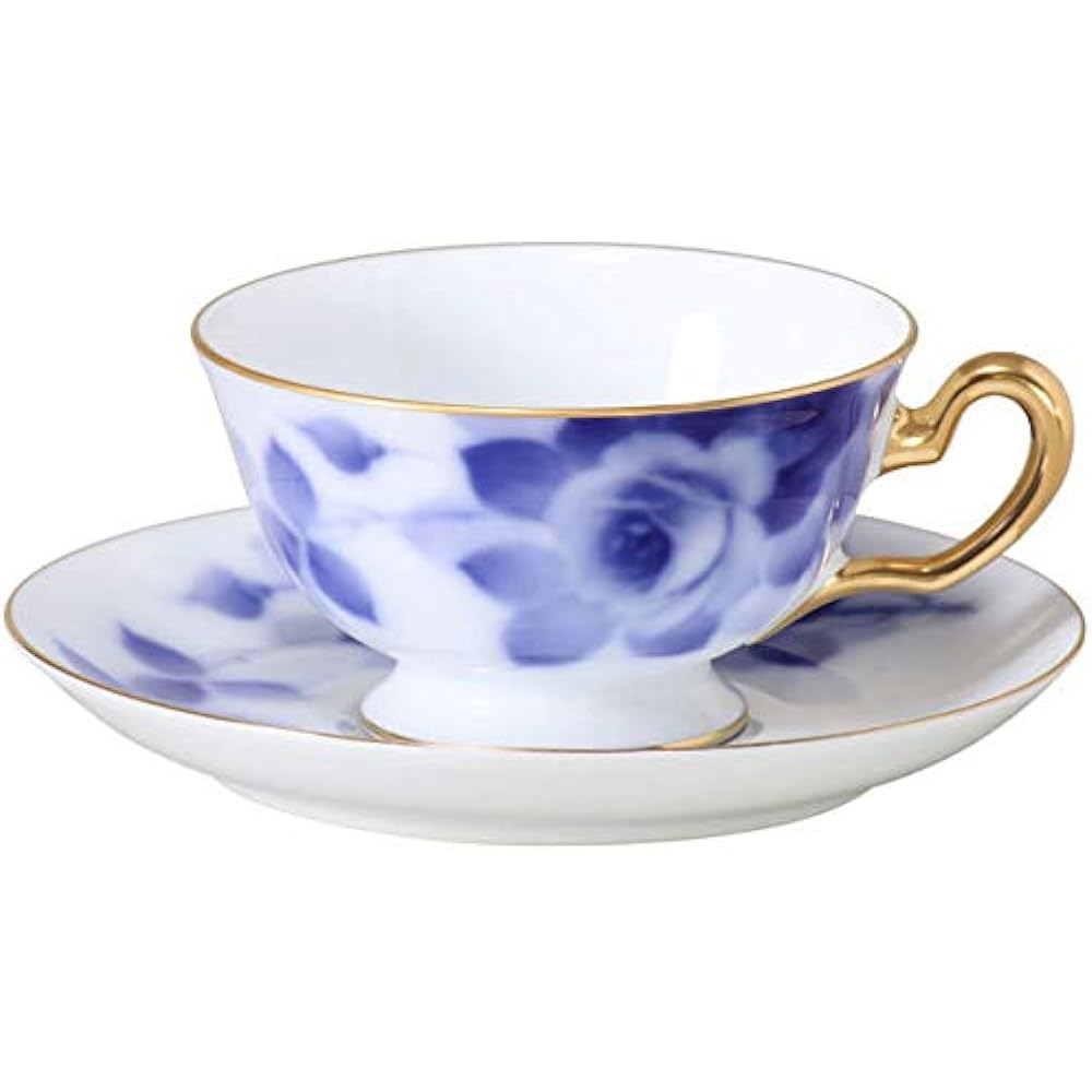 [Okura Toen Washi Paper Wrapping] Blue Rose Cup & Saucer 8011/6C