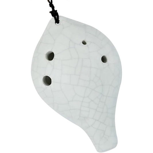 6-hole long mouth/crack glaze ocarina beginner 6-hole high pitch C key ceramic ocarina musical instrument ocarina instrument (January 8th)