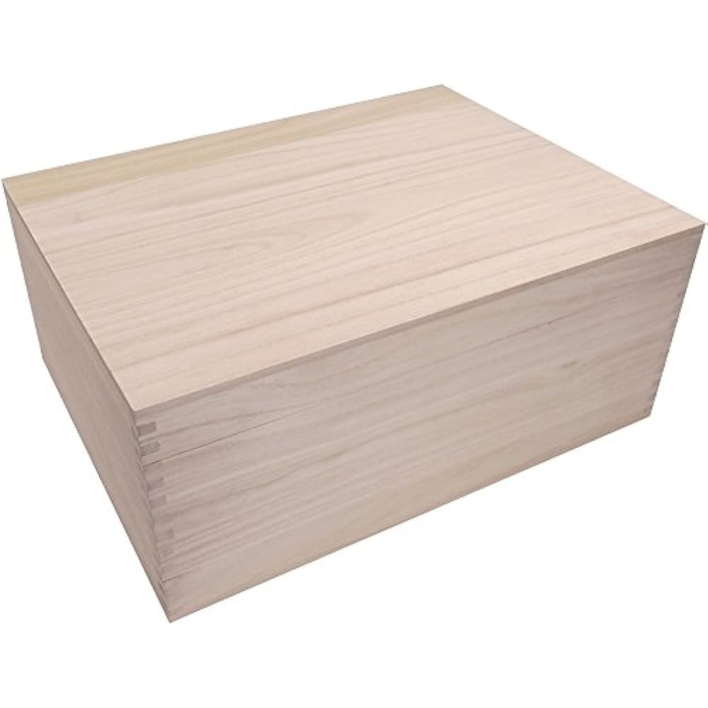 Paulownia box - High-grade paulownia box with locking specifications - 4L-H size (Easily stores A3 size documents, perfect for storing large Japanese-made items)