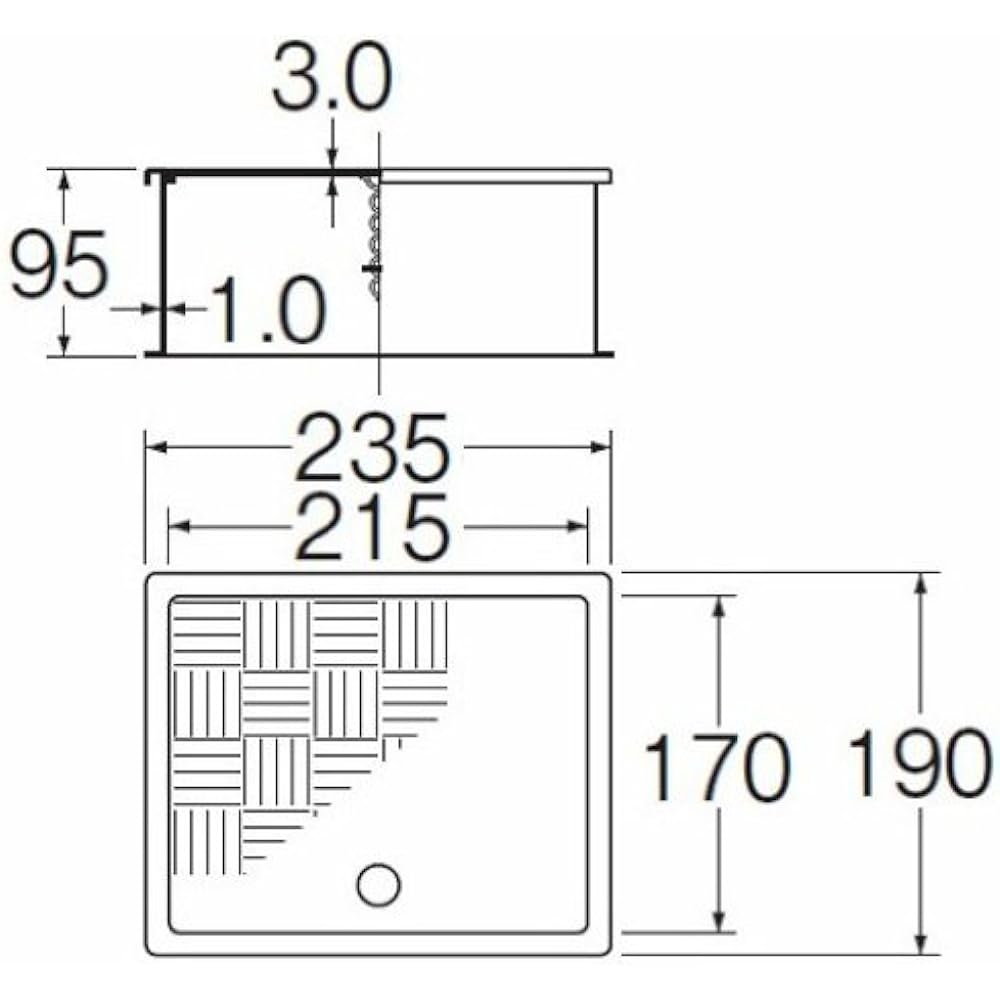 SANEI [Water faucet box] For floors, hairline finish R81-4-190X235