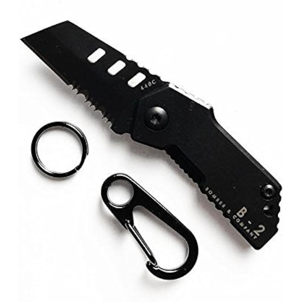 Genuine BOMBER & COMPANY B-2 Nano Blade Ultra Small Outdoor Knife Foldable Nano Blade