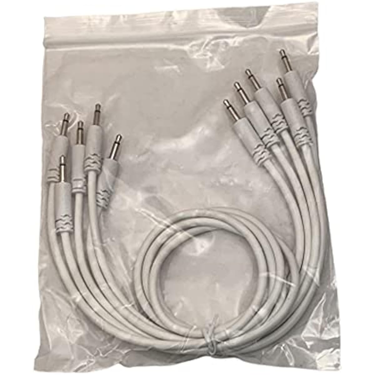 Luigi's Modular Supply Spaghetti Urarack Patch Cables - Package of 5 White Cables 18" (45cm)