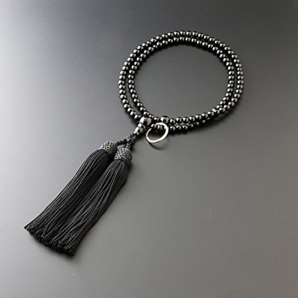 Kyoto Buddhist Altar Hayashi Prayer Beads Soto Zen Black Onyx (For Women) Official Ceremony [Bead Bag Set] SW-101 Kyoto Prayer Beads