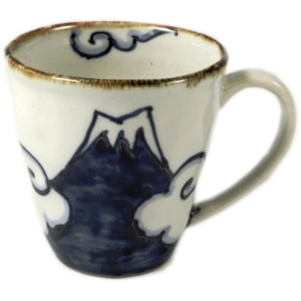 Arita Hasami ware Shoho kiln Ao Fuji/Red Fuji pair mug 18643