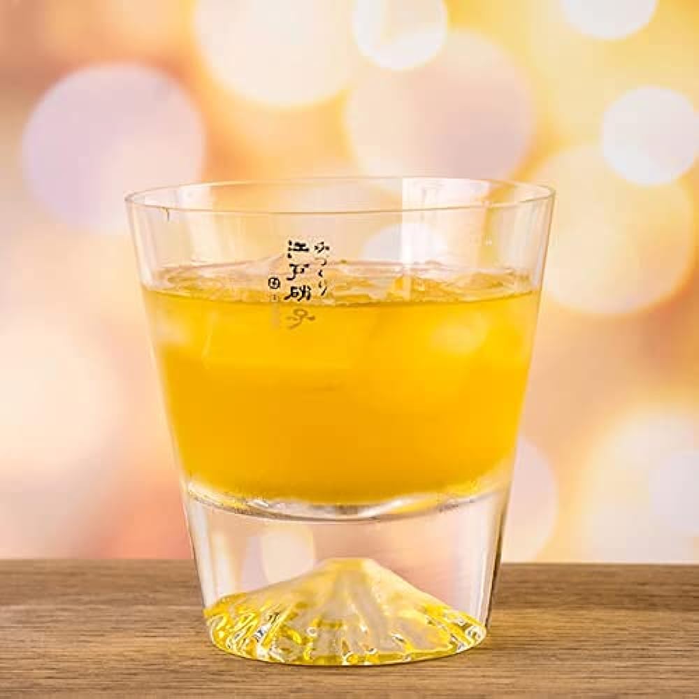 Mt. Fuji Glass Tajima Glass Rocks Glass Plain Edo Glass Kiriko Fuji Whiskey Beer Sake Mother's Day 60th Birthday Foreign Souvenir Celebration Gift Present Popular MADE IN JAPAN Souvenir Grand Prix Paulownia Box Thirty-Six Views of Mt. Fuji Postcard Inclu
