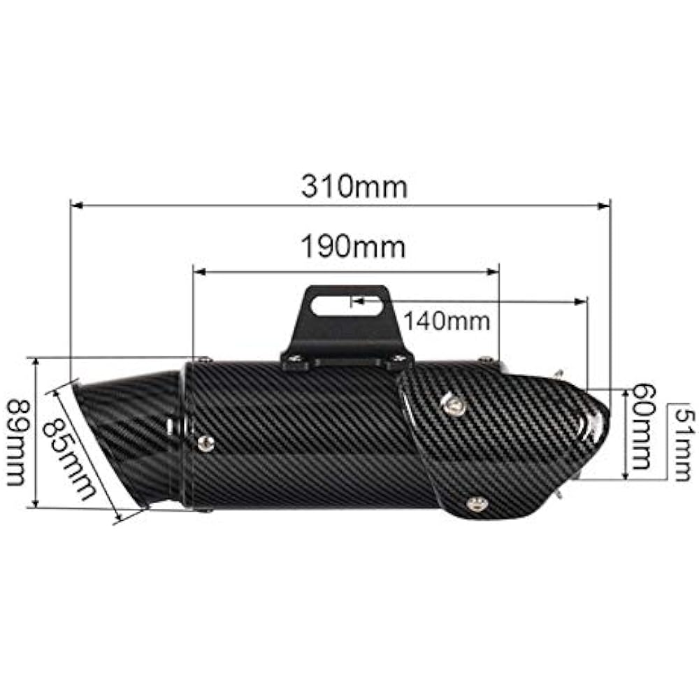 Bike Muffler Slip-on Muffler Silencer Bike Motorcycle 60.5mm ZX-10R ZX-6R Z900 FZ1 CBR300 CBR500