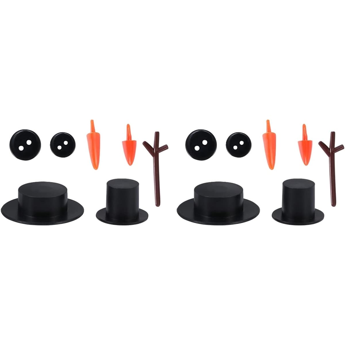 COHEALI 1200 Piece Snowman Decoration Snowman Making Kit Snowman Assembly Kit Snowman Craft Kit Black