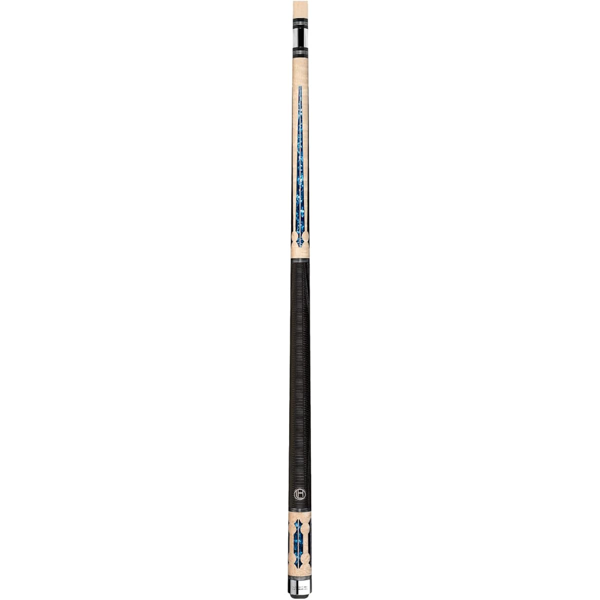 Lucasi Hybrid LHC97 Natural Birdseye Maple Blue Crushed Velvet Inlay Technology Cue