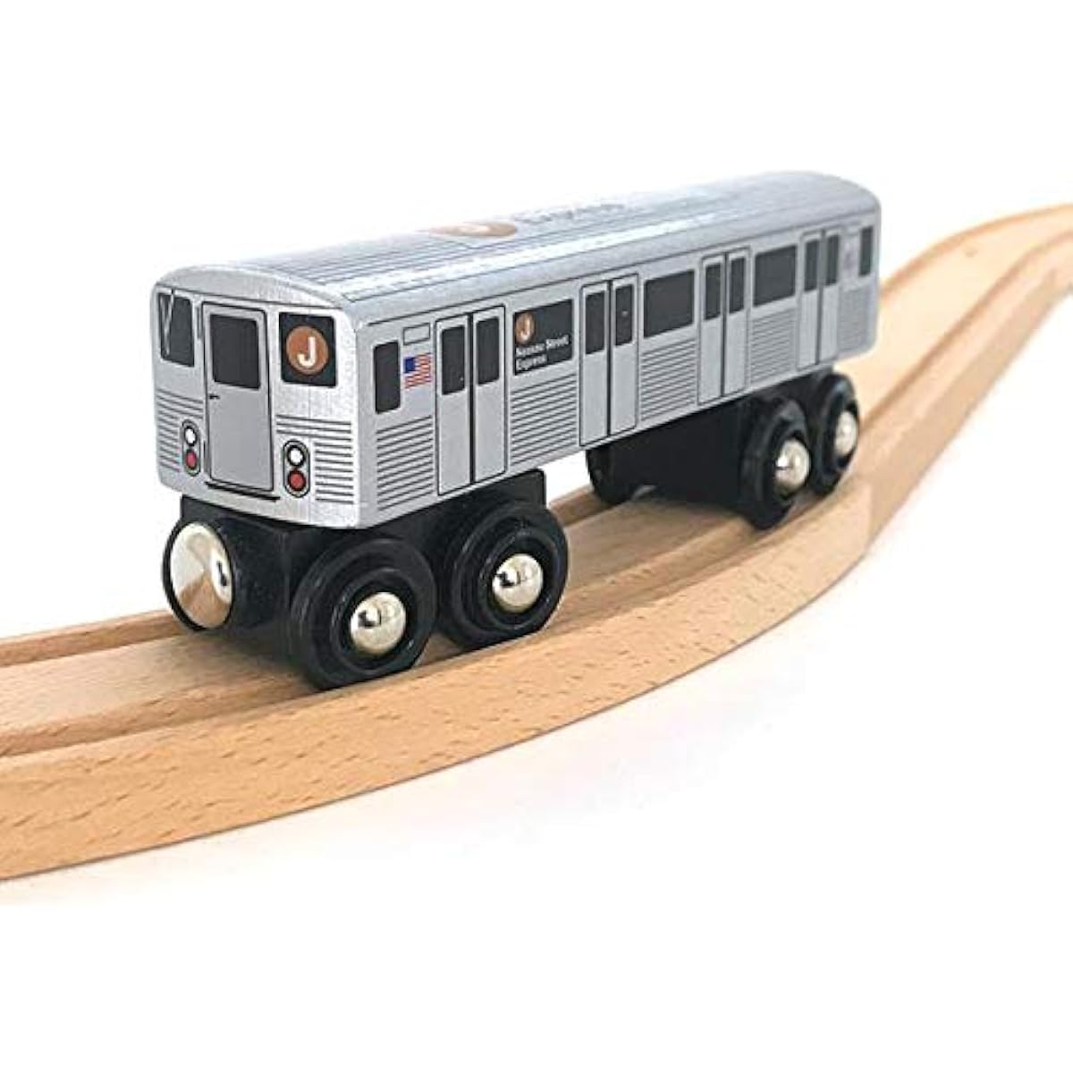 Munipals NYC Subway J Train Nassau Street Express Wooden Railway Compatible MP01-110J