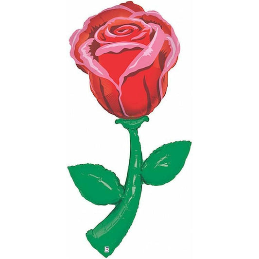 60 Inch Red Rose Fresh Picks Helium Shape Balloon by Betallic