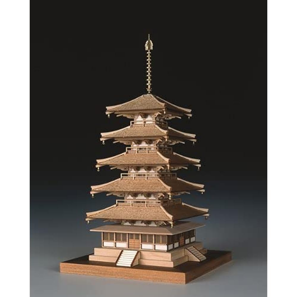 Woody Joe 1/150 Horyuji Five-storied Pagoda Wooden Model Assembly Kit