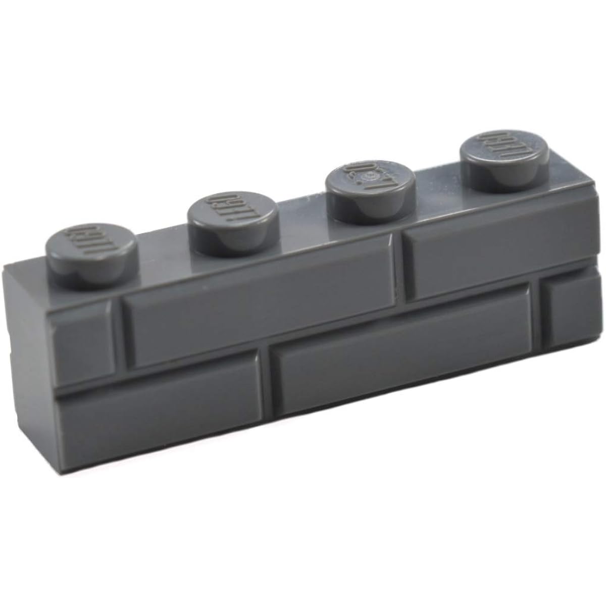 LEGO parts and pieces: 1x4 masonry profile blocks (25 pieces dark stone grey)