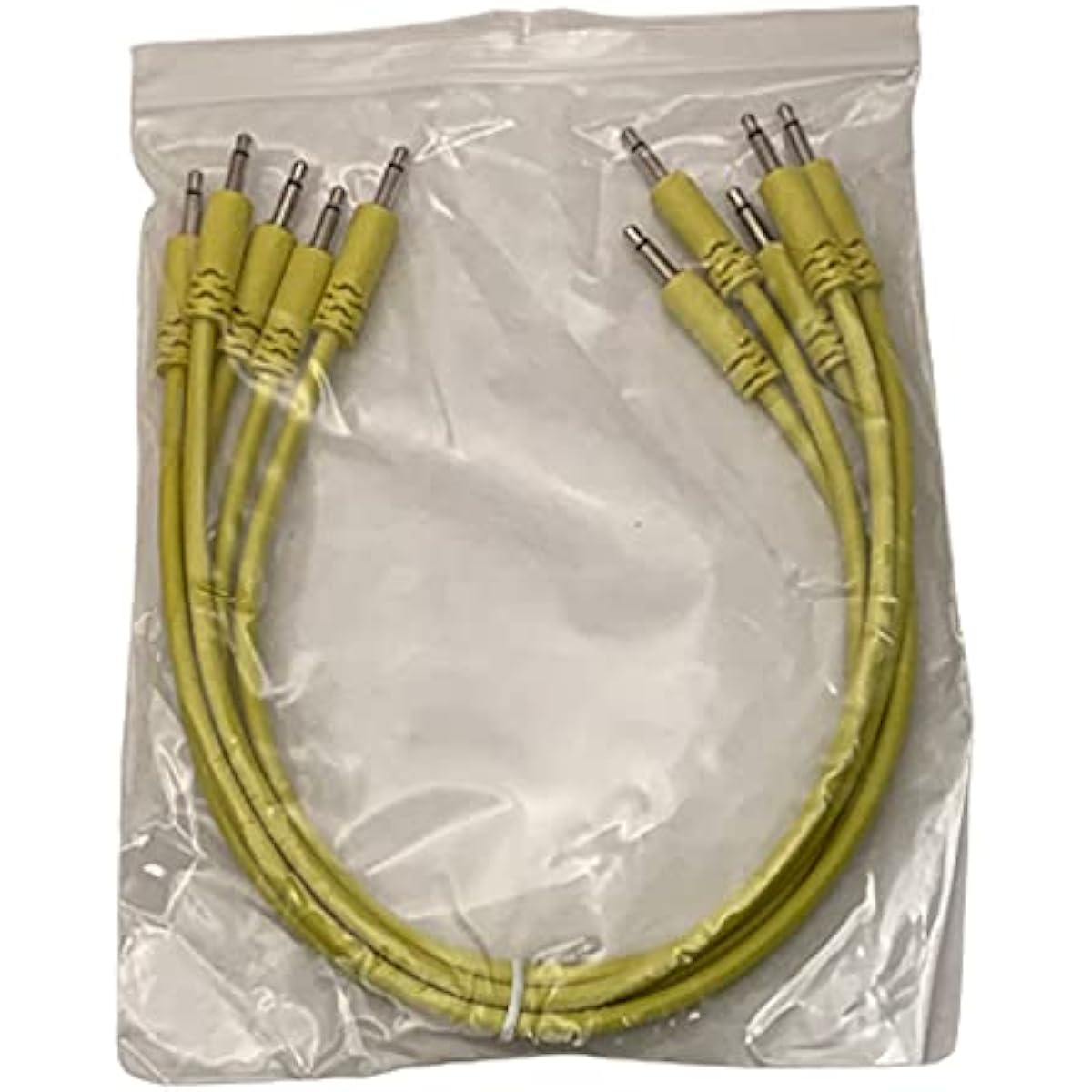 Luigis Modular Supply Spaghetti Urarack Patch Cables - Yellow Cables 5 Pack 12 (30cm)