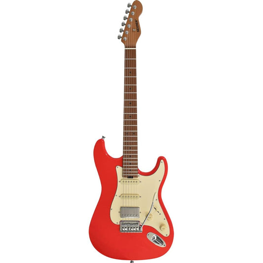 SELDER Electric Guitar Stratocaster Type ST-33RM/CR Cardinal Red (Soft case, shielded cable included)