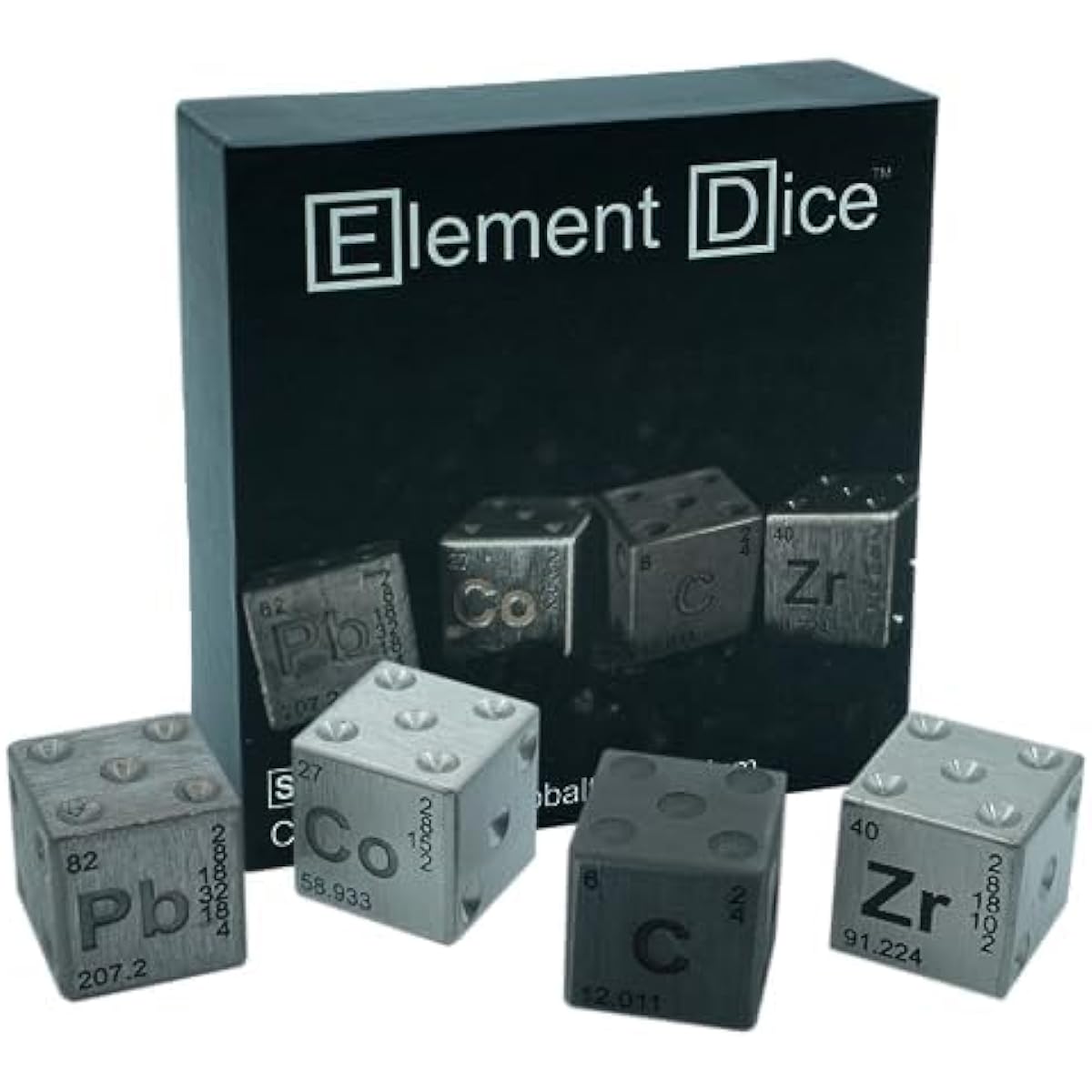 D6 Element Dice Set D (Carbon, Lead, Cobalt, Zirconium)