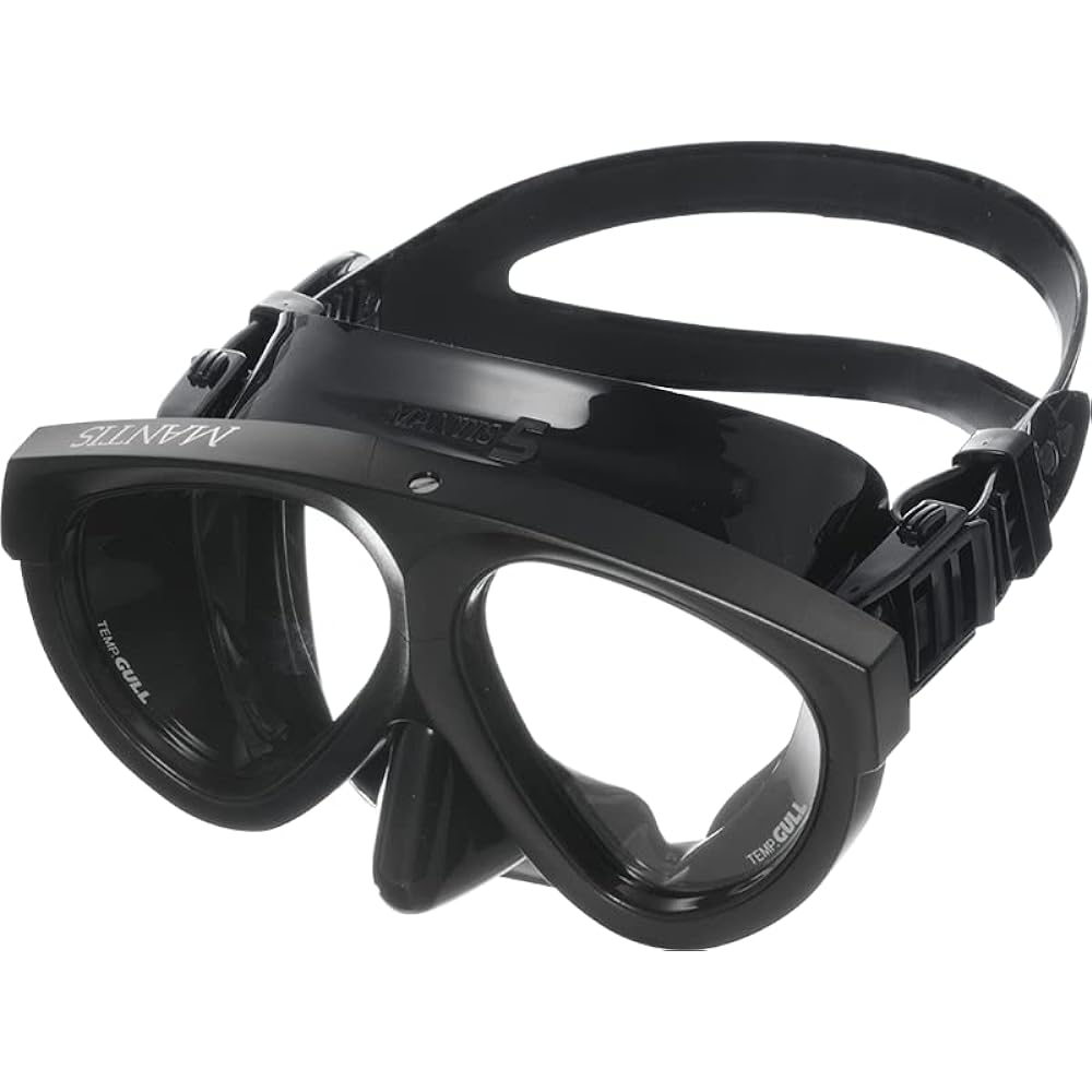 GULL MANTIS5 Mantis 5 Black Silicone Mask [GM-1036B] Inner Volume: 177cc Skin Diving Scuba Diving