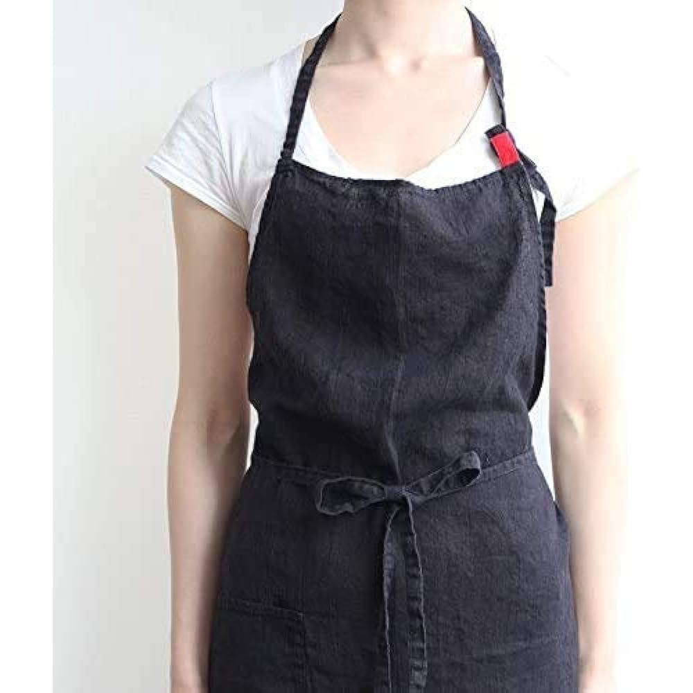 Lino e Lina/Manon Full Apron Noir Black