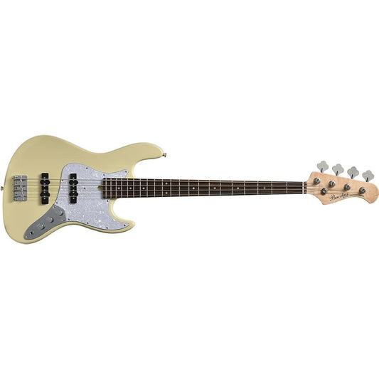 A 13-piece introductory set for a higher-grade electric bass | Bacchus/WJB-360R OWH Bacchus/Jazz bass, Pearl pickguard specification, Aria amp included, perfect set (OWH/Olympic White)