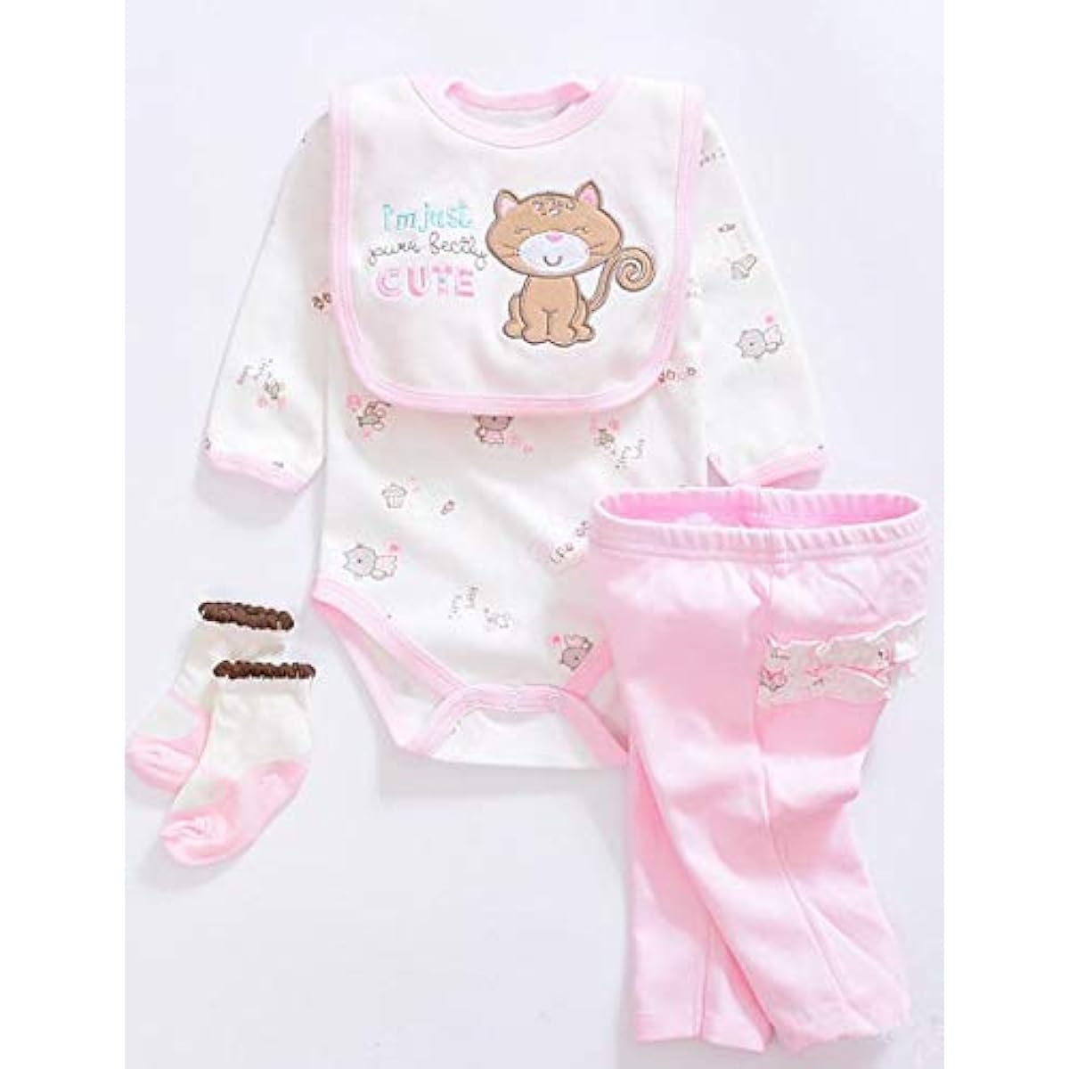 Medylove Reborn Baby Doll Clothes Light Pink 20-22 inch Reborn Doll Girl Baby Clothes Baby Set Reborn Doll Matching Clothes