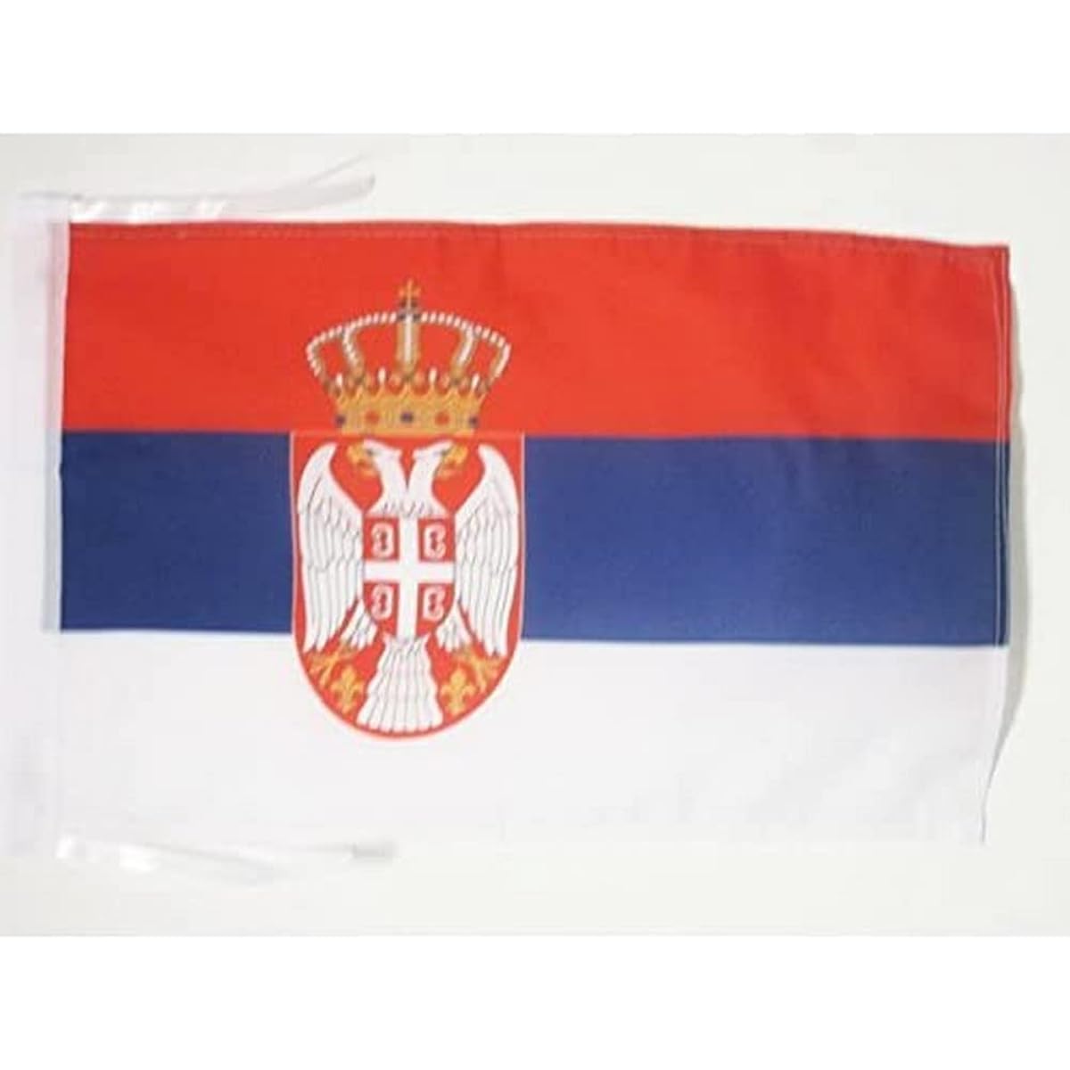 AZ Flag Serbian Flag 18" x 12" Cord - Small Flag of Serbia 30 x 45cm - Banner 18 x 12"