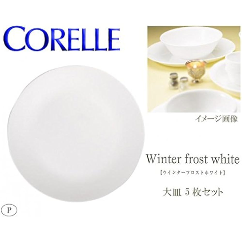 Corelle CP-8910 Corelle Winter Frost White Large Plate J110-N Set of 5