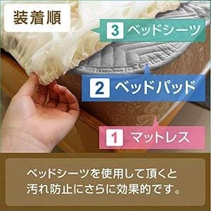 Bed Pad, Comfortable for All Seasons, Bed Pad, Mite Resistant, Antibacterial, Odor Resistant, Sweat Absorbent, Quick Drying, Comes with Rubber Band, Washable (Gray, Family, 240x205cm)