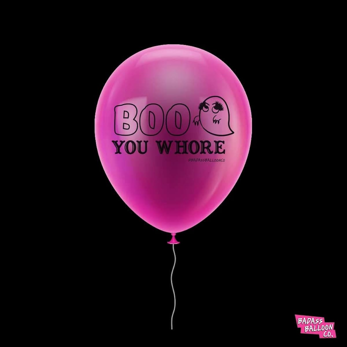 Boo You Whore | Neon Pink Halloween Badass Balloons | Mean Girls Halloween Party Decorations | Pack of 12