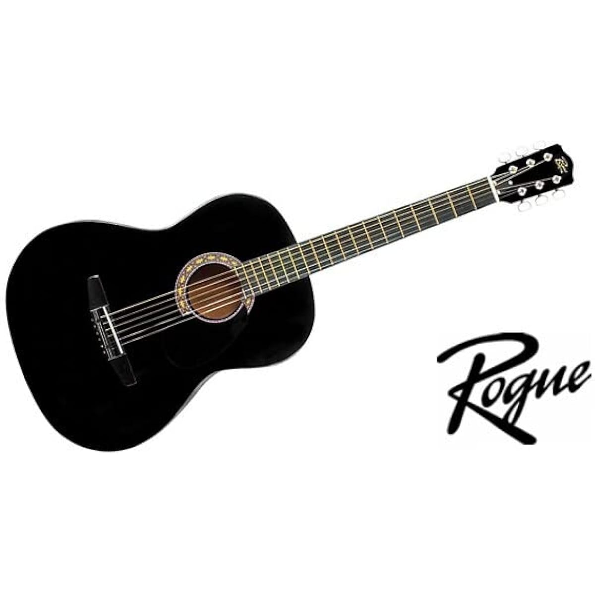 Rogue Starter Acoustic Guitar Black Mini Acoustic Guitar