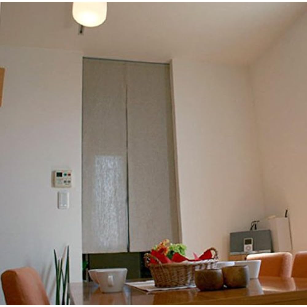 NEXT Curtain Linen Gray Beige Approx. Width 85cm x Length 170cm 100% Linen Plain Long Length