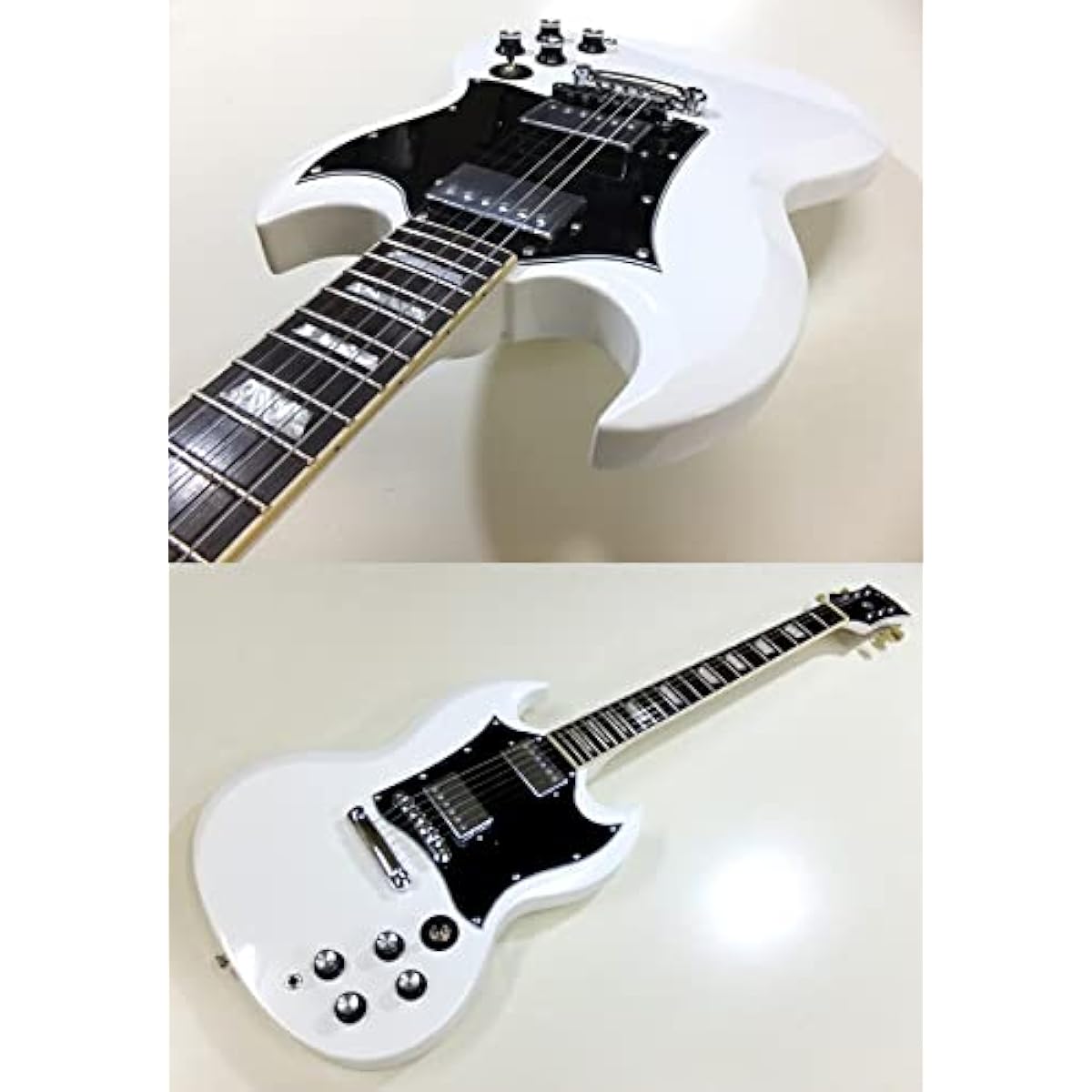 Electric guitar beginner set SG type 15 piece set with VOX amplifier Blitz BSG-STD WH