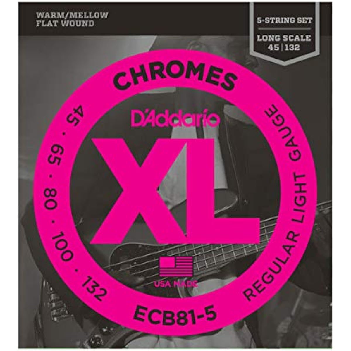 DADDARIO 5-string bass strings ECB81-5 Chromes Bass 5-Strings 45-132