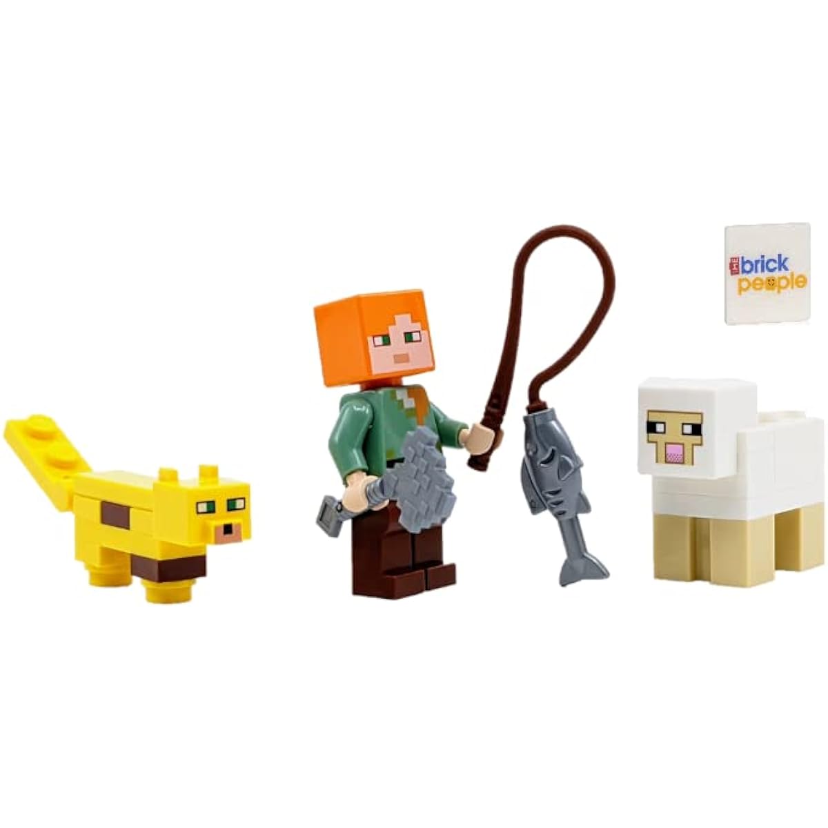 LEGO Minecraft Alex Ocelot Sheep Fish Combo Pack