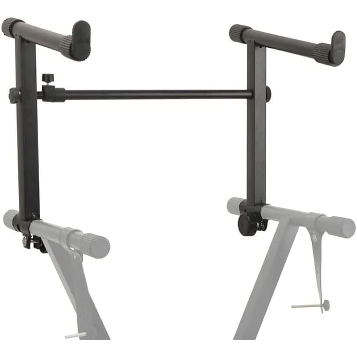 1 Set 2 Tier Keyboard Stand 2 Tier Keyboard Stand Adjustable Width 45~75cm/16.5~29.5inch Keyboard Stand Extension Iron 2 Tier Keyboard Stand